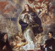 Juan de Valdes Leal The Immaculate Conception of the Virgin,with Two Donors oil painting reproduction
